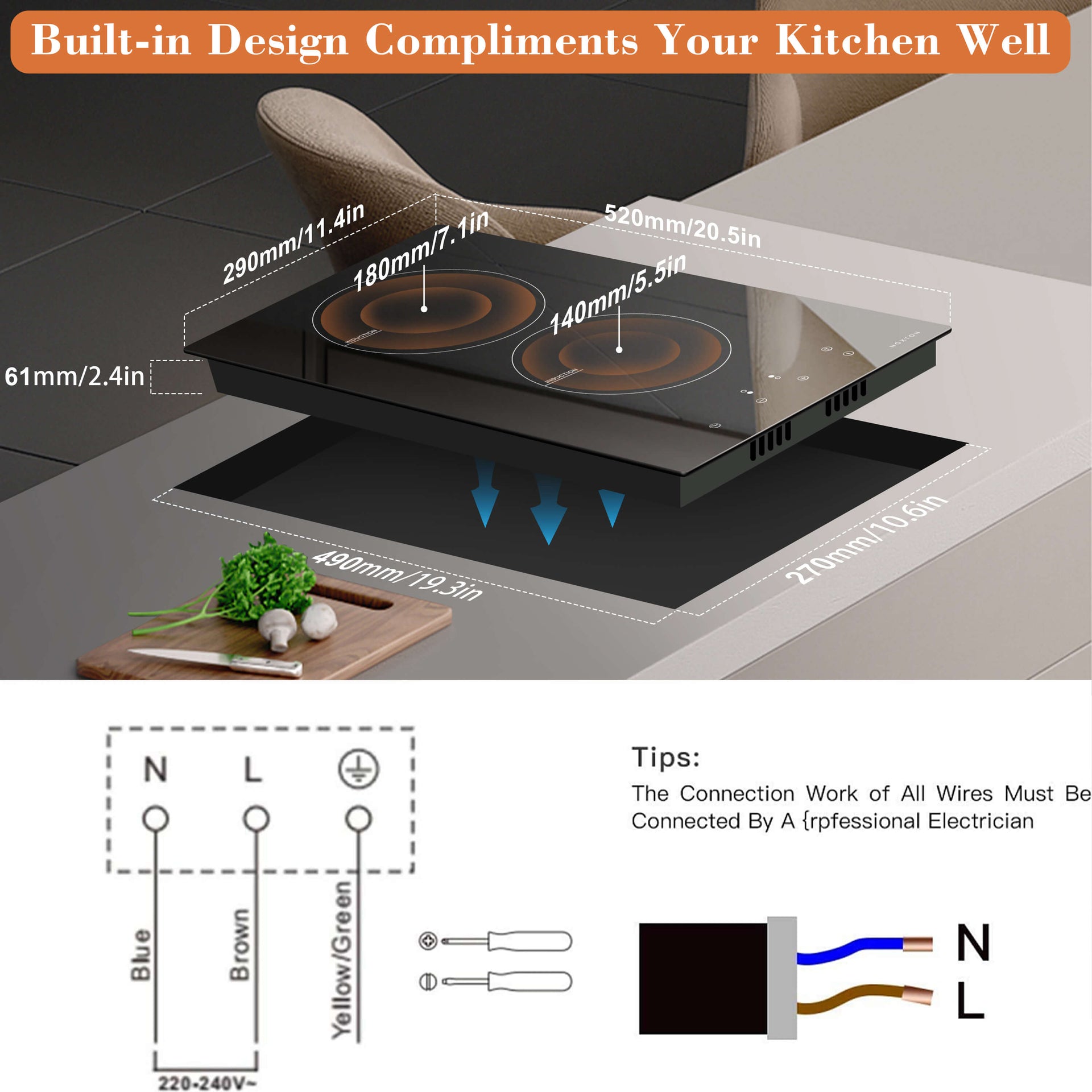  induction hob built-in