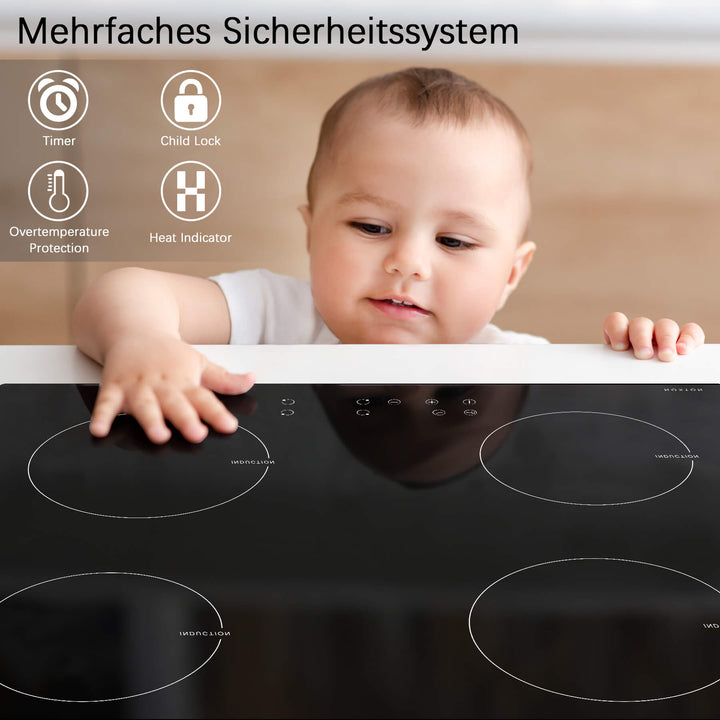 induction hob with touch control