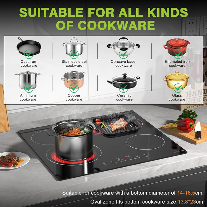 4 zone Ceramic Hob