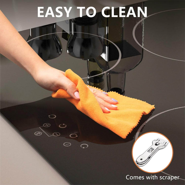 Black Glass Ceramic Hob