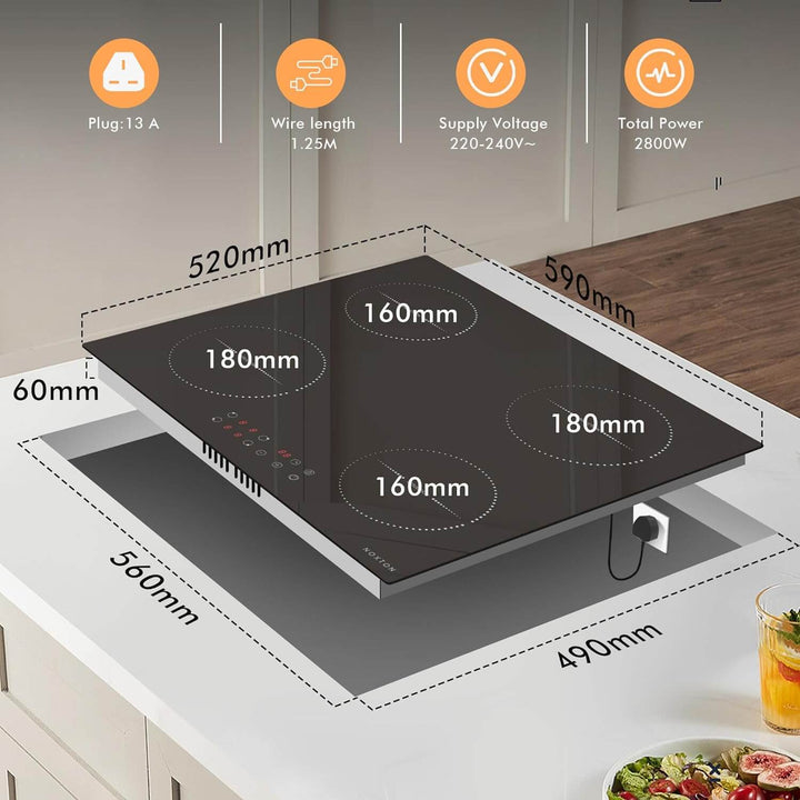 Electric Hob with touch control