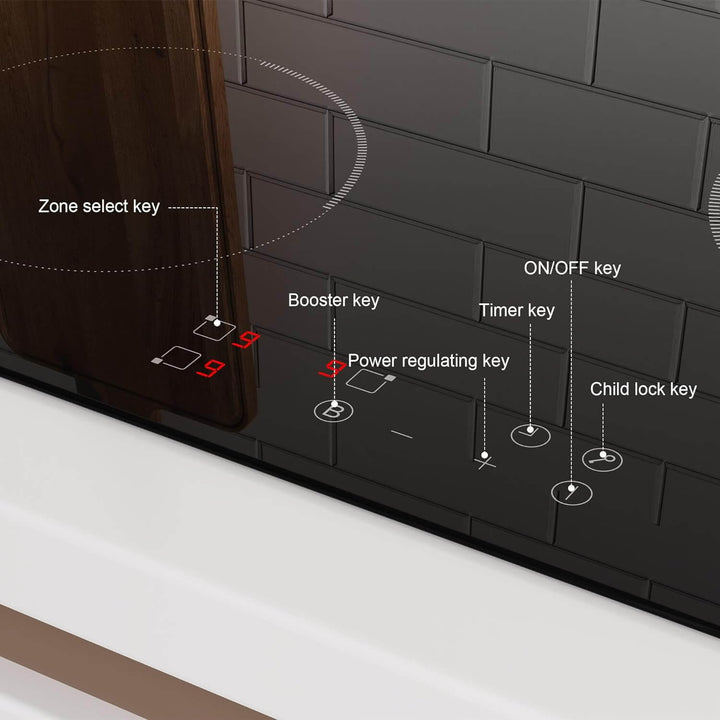 3 Zones Electric Hob