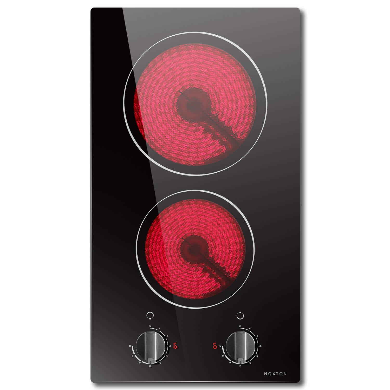 Noxton 12 inch 2 Burner Built-in  Electric Cooktop-Knob Control