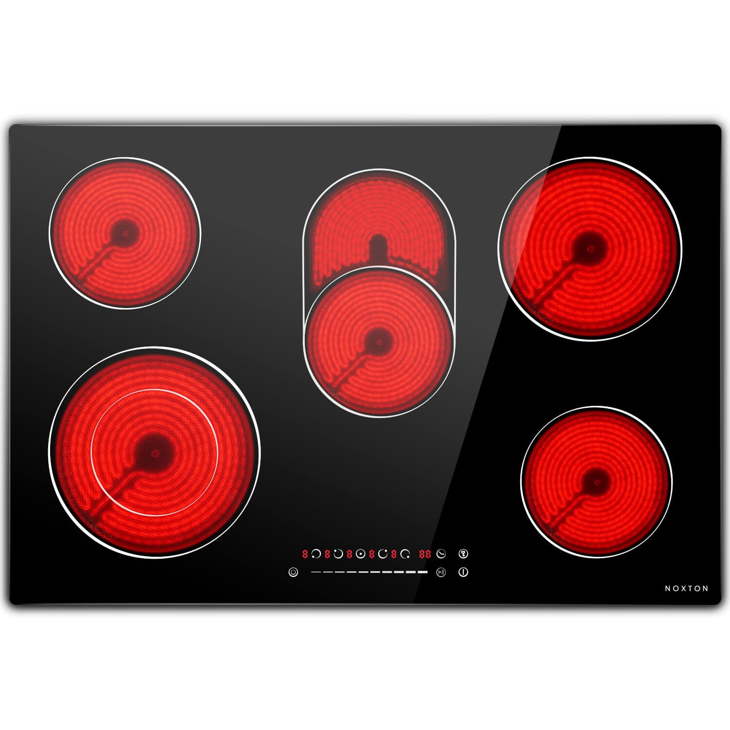 Noxton 30 Inch 5 Burners Ceramic Cooktop-Slider Control