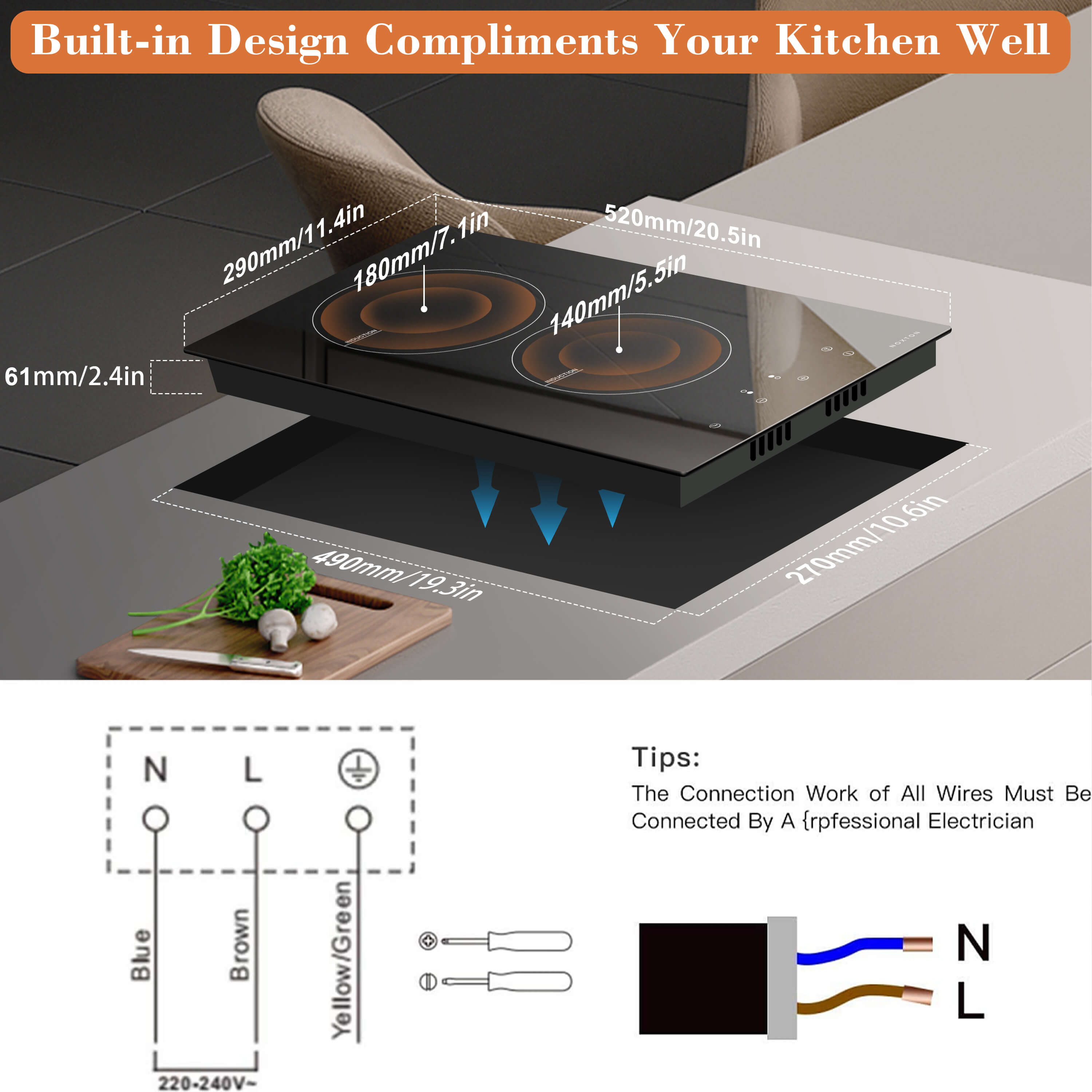  induction hob built-in