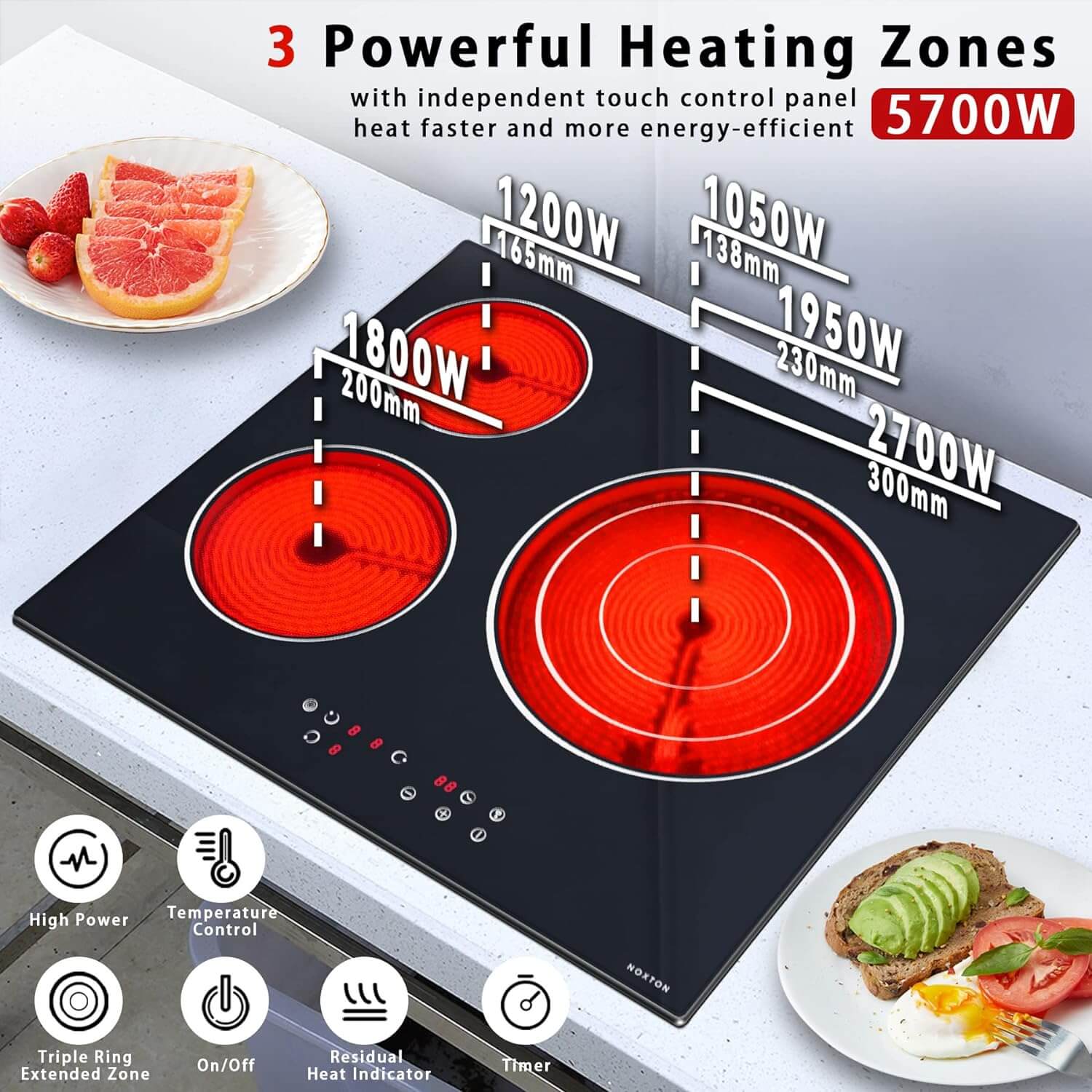 60cm Electric hob