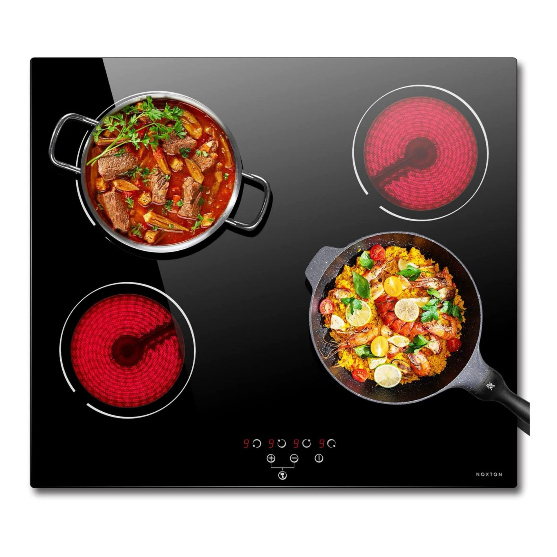 Noxton 60cm 4 Zone Ceramic Hob with Touch Controls